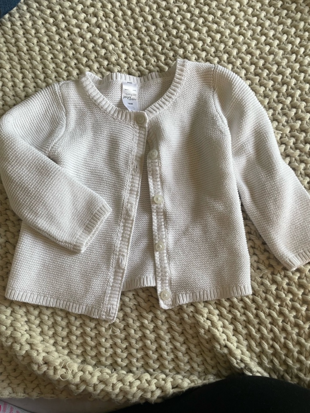 Carter's Cream Knit Baby Cardigan
